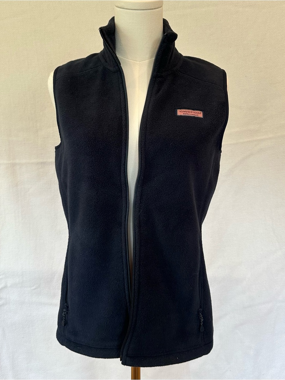 Vineyard Vines Navy Fleece Zip Vest XS